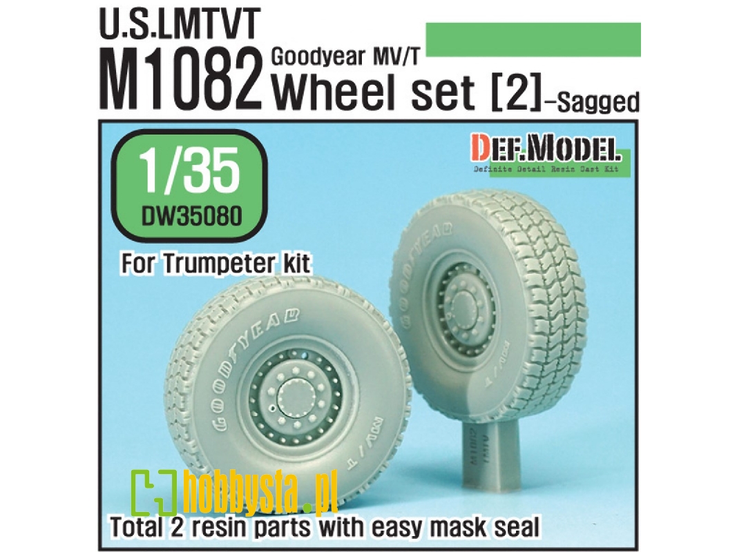 Us M1082 Lmtvt Gy Sagged Wheel Set-2 (For Trumpeter 1/35) - image 1