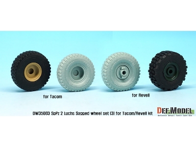 German Luchs 8x8 Pirxlli Sagged Wheel Set-3 (For Tacom/Revell 1/35) - image 6