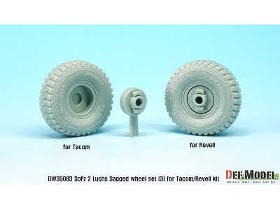 German Luchs 8x8 Pirxlli Sagged Wheel Set-3 (For Tacom/Revell 1/35) - image 7
