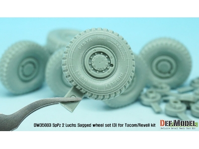 German Luchs 8x8 Pirxlli Sagged Wheel Set-3 (For Tacom/Revell 1/35) - image 8