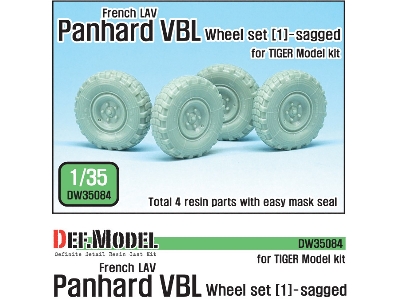 French Panhard Vbl Lav Sagged Wheel Set-1(For Tiger Model 1/35) - image 1