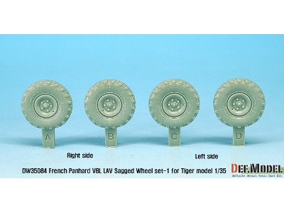French Panhard Vbl Lav Sagged Wheel Set-1(For Tiger Model 1/35) - image 2