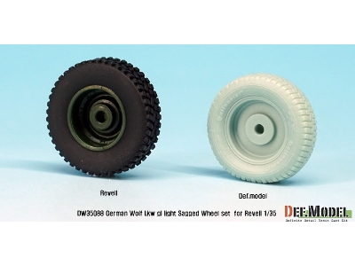 German Wolf Lkw Gl Light Sagged Wheel Set (For Revell 1/35) - image 7