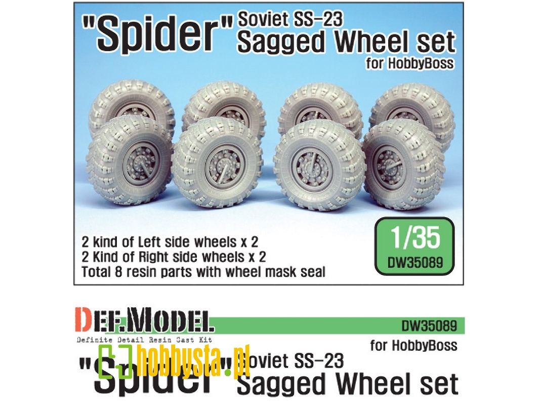 Soviet Ss-23 Spider Sagged Wheel Set (For Hobbyboss 1/35) - image 1