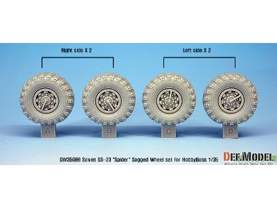 Soviet Ss-23 Spider Sagged Wheel Set (For Hobbyboss 1/35) - image 2