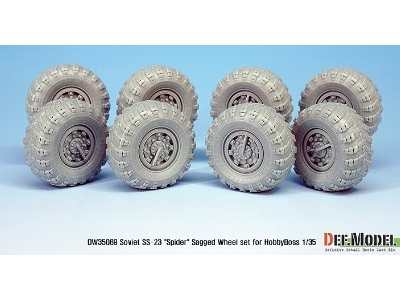 Soviet Ss-23 Spider Sagged Wheel Set (For Hobbyboss 1/35) - image 4