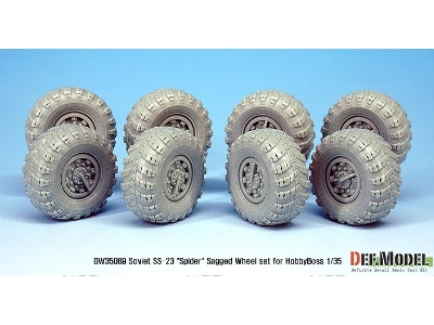 Soviet Ss-23 Spider Sagged Wheel Set (For Hobbyboss 1/35) - image 5