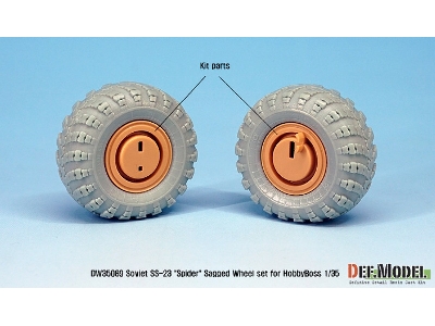 Soviet Ss-23 Spider Sagged Wheel Set (For Hobbyboss 1/35) - image 9