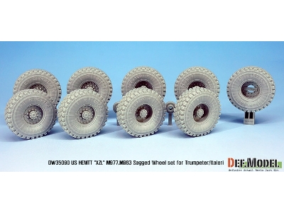 Us Hemtt Xzl M977,m983 Sagged Wheel Set (For Trumpeter/Italeri 1/35) - image 3