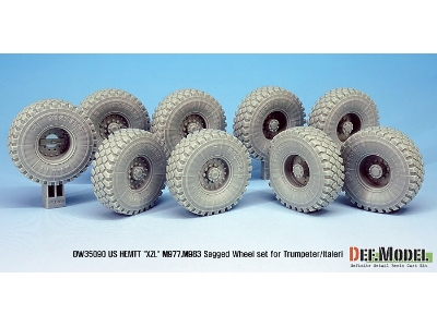 Us Hemtt Xzl M977,m983 Sagged Wheel Set (For Trumpeter/Italeri 1/35) - image 5