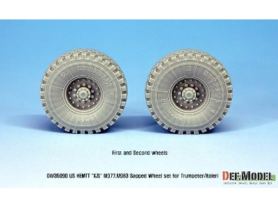 Us Hemtt Xzl M977,m983 Sagged Wheel Set (For Trumpeter/Italeri 1/35) - image 6