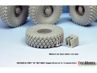 Us Hemtt Xzl M977,m983 Sagged Wheel Set (For Trumpeter/Italeri 1/35) - image 8