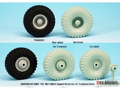 Us Hemtt Xzl M977,m983 Sagged Wheel Set (For Trumpeter/Italeri 1/35) - image 10