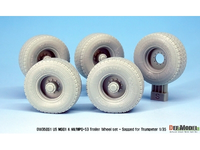 Us Mim-104 M901 & An/Mpq-53 Wheel Set - Sagged (For Trumpeter 1/35) - image 3