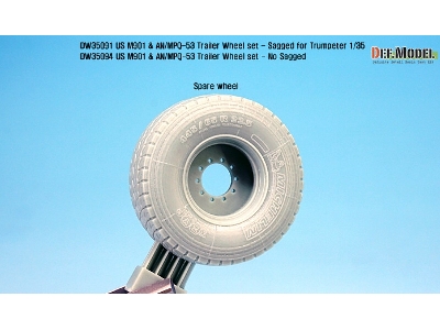 Us Mim-104 M901 & An/Mpq-53 Wheel Set - Sagged (For Trumpeter 1/35) - image 8