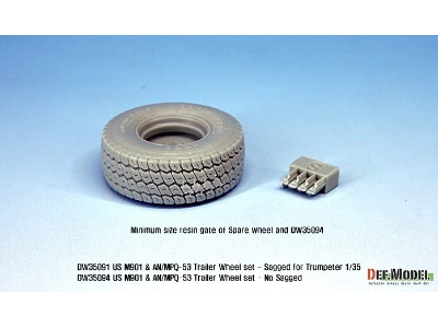 Us Mim-104 M901 & An/Mpq-53 Wheel Set - Sagged (For Trumpeter 1/35) - image 9