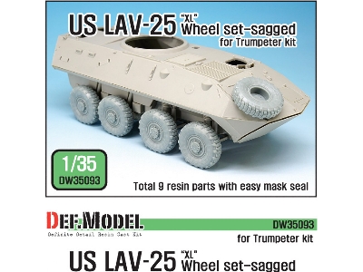 Us Lav-25 Xl Sagged Wheel Set (For Trumpeter 1/35) - image 1