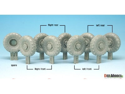 Us Lav-25 Xl Sagged Wheel Set (For Trumpeter 1/35) - image 3