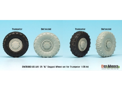 Us Lav-25 Xl Sagged Wheel Set (For Trumpeter 1/35) - image 6