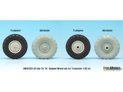 Us Lav-25 Xl Sagged Wheel Set (For Trumpeter 1/35) - image 7