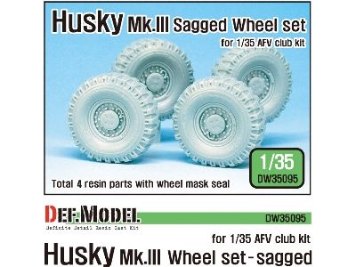 Us Husky Mk.Iii Sagged Wheel Set (For Afv Club 1/35) - image 1