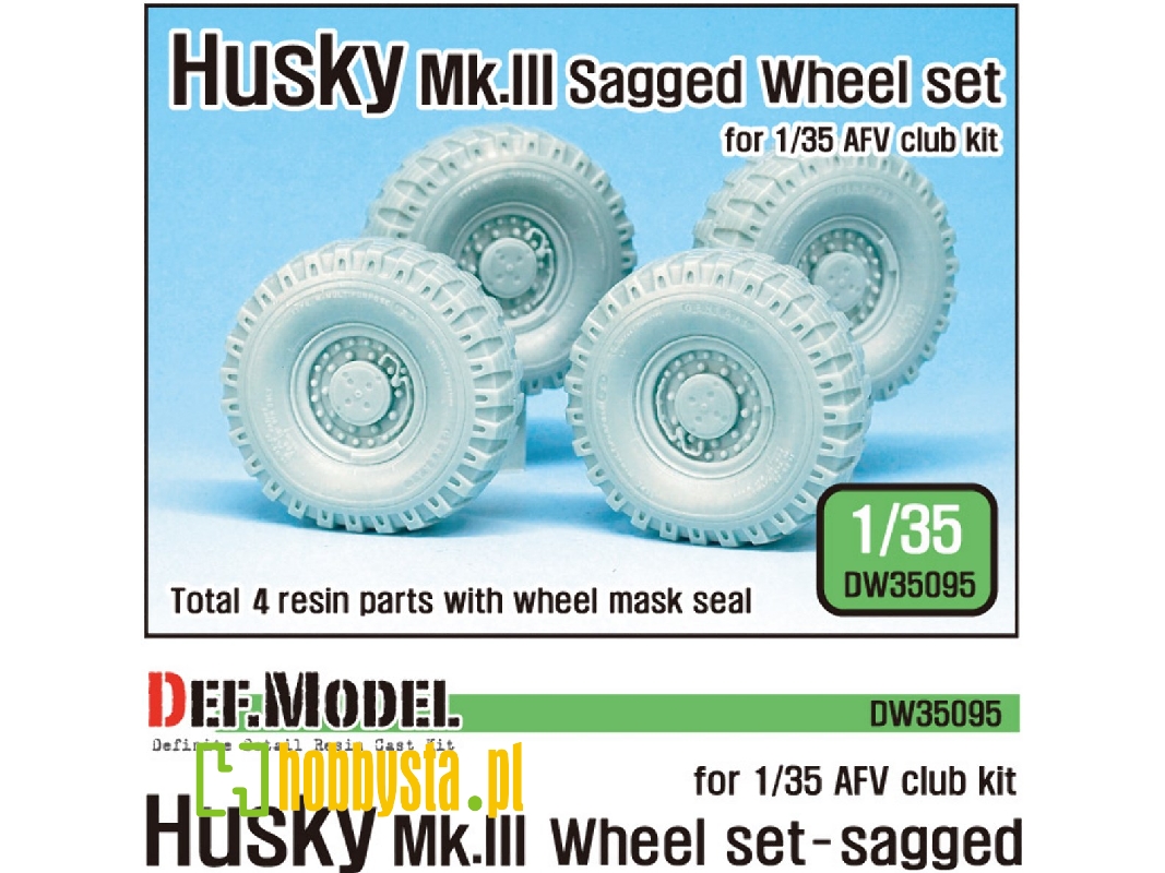 Us Husky Mk.Iii Sagged Wheel Set (For Afv Club 1/35) - image 1