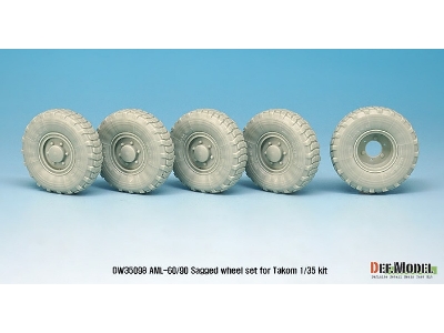 Franch Aml-60/90 Sagged Wheel Set (For Takom 1/35) - image 5