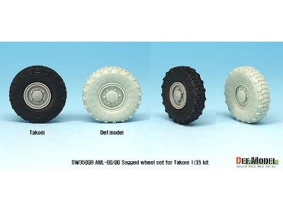 Franch Aml-60/90 Sagged Wheel Set (For Takom 1/35) - image 9