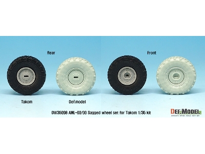 Franch Aml-60/90 Sagged Wheel Set (For Takom 1/35) - image 10