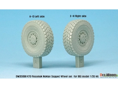 Kto Rosomak Nokian Sagged Wheel Set ( For Ibg Model 1/35) - image 5