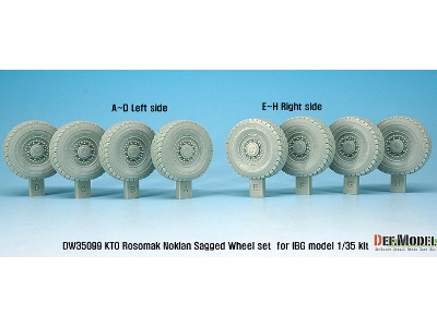 Kto Rosomak Nokian Sagged Wheel Set ( For Ibg Model 1/35) - image 6