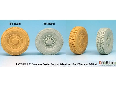 Kto Rosomak Nokian Sagged Wheel Set ( For Ibg Model 1/35) - image 8