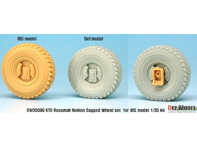 Kto Rosomak Nokian Sagged Wheel Set ( For Ibg Model 1/35) - image 9