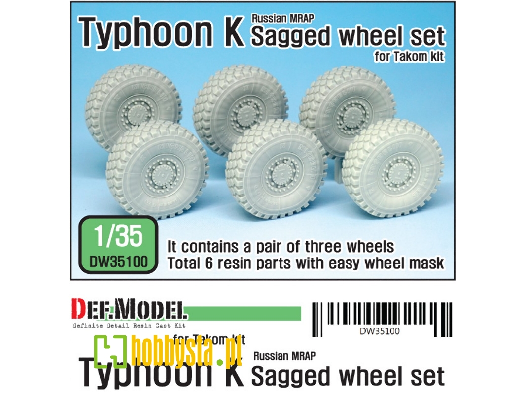 Russian Typhoon-k 6x6 Mrap Sagged Wheel Set - image 1