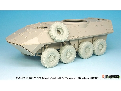 Us Lav-25 Slep Sagged Wheel Set (For Trumpeter 1/35) Retooled Dw35011 - image 4