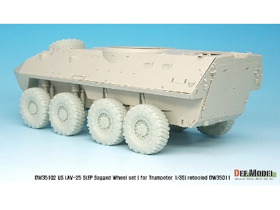 Us Lav-25 Slep Sagged Wheel Set (For Trumpeter 1/35) Retooled Dw35011 - image 6