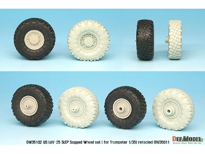 Us Lav-25 Slep Sagged Wheel Set (For Trumpeter 1/35) Retooled Dw35011 - image 7