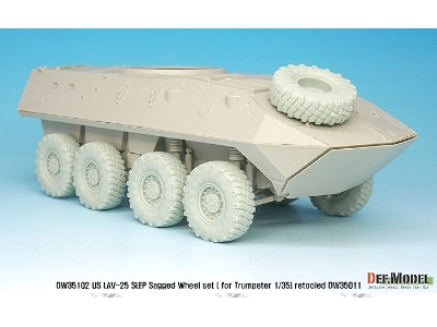 Us Lav-25 Slep Sagged Wheel Set (For Trumpeter 1/35) Retooled Dw35011 - image 9