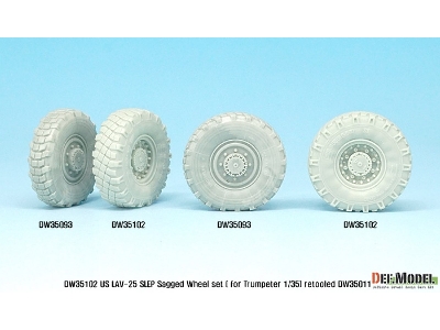 Us Lav-25 Slep Sagged Wheel Set (For Trumpeter 1/35) Retooled Dw35011 - image 11