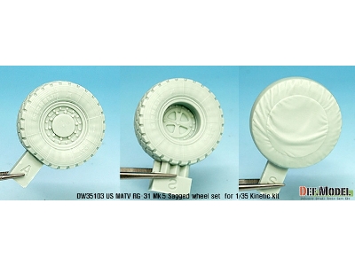 Us Matv Rg-31 Mk.5 Sagged Wheel Set ( For Kinetic 1/35) - image 10