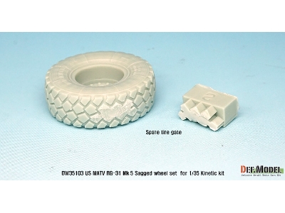 Us Matv Rg-31 Mk.5 Sagged Wheel Set ( For Kinetic 1/35) - image 11