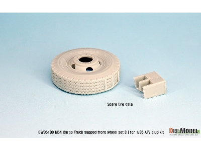 Us M54a2 Cargo Truck Sagged Front Wheel Set(1)- Civilian Type( For Afv Club 1/35) - image 7
