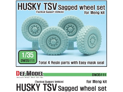 Uk Husky Tsv Sagged Wheel Set ( For Meng 1/35) - image 1