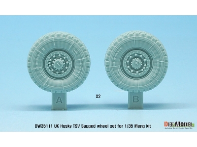 Uk Husky Tsv Sagged Wheel Set ( For Meng 1/35) - image 3