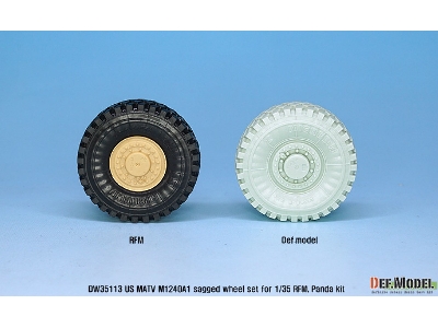 Us M1240a1 M-atv Sagged Wheel Set ( For Rfm 1/35) - image 9