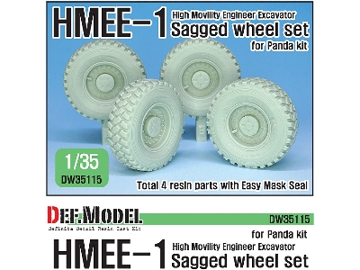 Us Hmee-1 Tracktor Sagged Wheel Set ( For Panda 1/35) - image 1