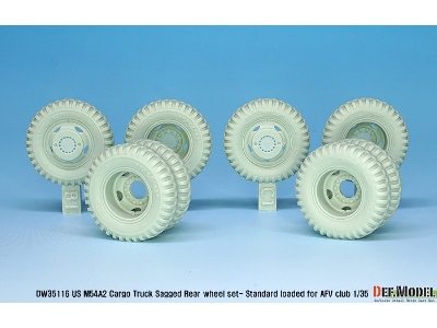 Us M54a2 Cargo Truck Sagged Rear Wheel Set- Standard Loaded ( For Afv Club 1/35) - image 4