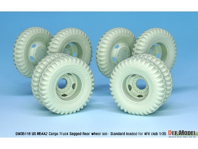 Us M54a2 Cargo Truck Sagged Rear Wheel Set- Standard Loaded ( For Afv Club 1/35) - image 5