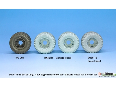 Us M54a2 Cargo Truck Sagged Rear Wheel Set- Standard Loaded ( For Afv Club 1/35) - image 8