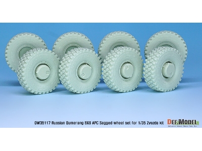 Russian Vpk-7829 Bumerang Apc Sagged Wheel Set ( For Zvezda 1/35) - image 5